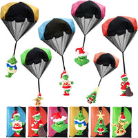 Rdogeia 12 pack Christmas parachute toys for kids with tangle free design