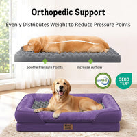 Waterproof Orthopedic Dog Bed for Large and Extra Large Dogs – Essentials for Dogs - Deep Purple / 42"L x 30"W x 7.5"Th - image 2