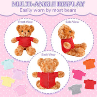 Jecery 8 piece stuffed bear shirts in assorted colors for sublimation - view 11