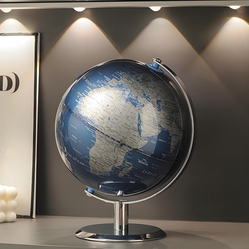 TTKTK desktop world globe, 8 inch earth on a stainless steel metal stand