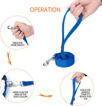 Strong Durable Nylon 10ft Long Dog Training Leash, Traction Rope - Blue / 6 Feet - image 4
