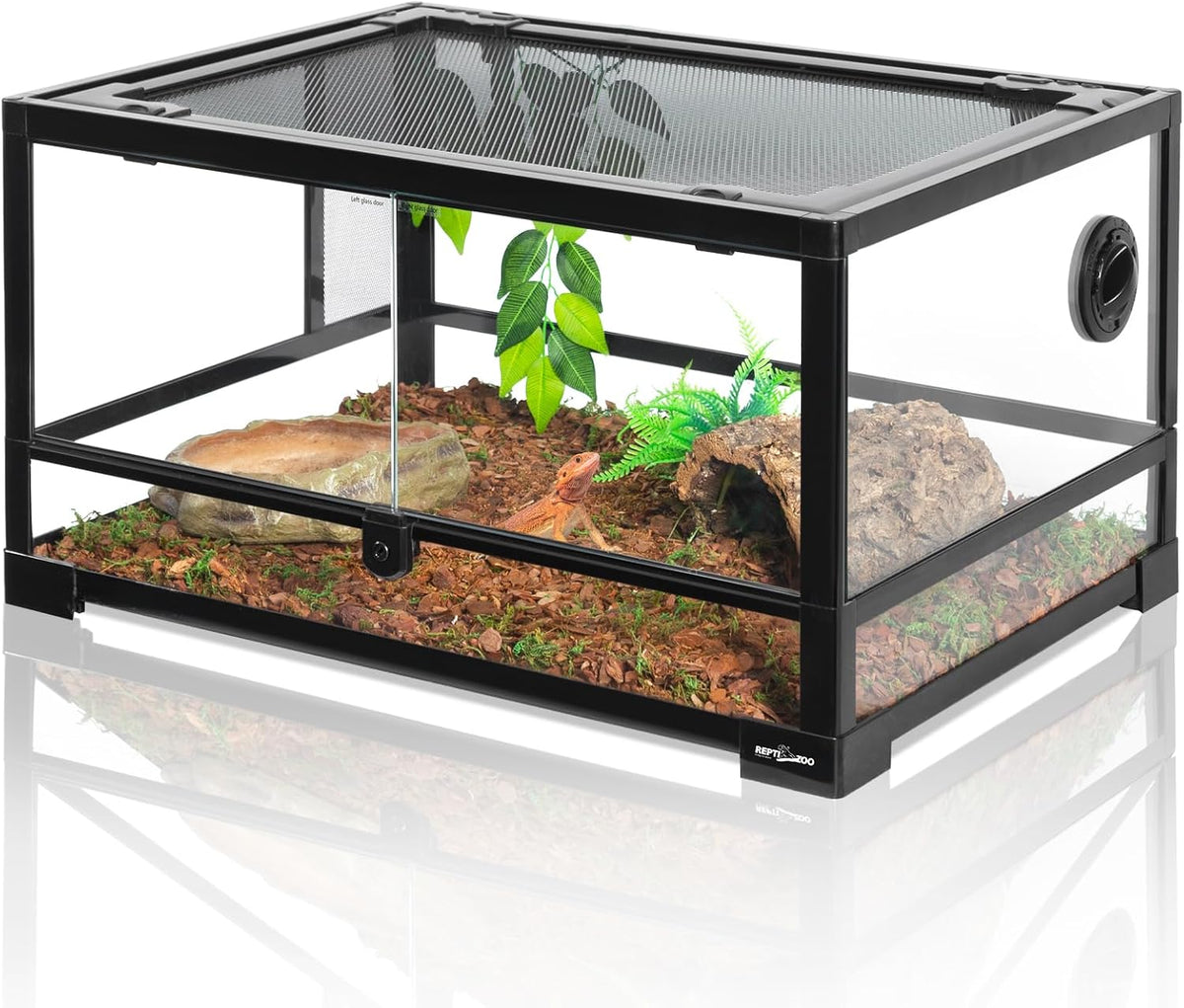 REPTI ZOO Full Glass 20 Gallon Reptile Tank