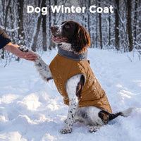 Fleece Dog Jacket for Small Dogs, Puppy Coat with Harness - Khaki / XXX-Large - image 2