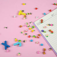 300 Pieces Mini Animal Fruit Erasers for Kids Bulk - 300 PCS - image 3