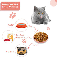 Set of 8 shallow wheat straw whisker fatigue cat bowls in 4 colors - view 3