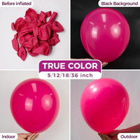 Bezente Assorted Latex Rainbow Balloons 100 Pack 12 inch – Fun for Kids & Family - 13-pink-g139 / 18inch (Large) - image 2