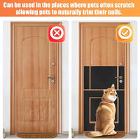 6 PCS Pet Nail Self Adhesive Replacement Emery Paper Fits Most Dog Scratch Pad Cat Litter Box DIY on The Places Where Pets Like to Scratch (10in*17.7in, Black)