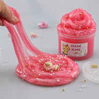 Clear Glitter Slime Kit with Little Turtle Toy for Girls Age 6-14 - Red - image 3