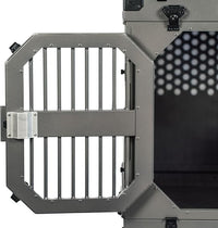 ROCK CREEK CRATES Collapsible Dog Crate: Meticulously Engineered, Durable Aluminum Construction, Non Slip Feet | 10 Year Warranty | Ideal for Indoor & Vehicle Use (Midnight Black, 30 Inch)
