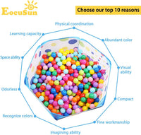 EocuSun Kids Ball Pit Large Pop Up Toddler Ball Pits Tent - Blue - image 3