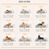 Comfort Expression Large Dog Beds Waterproof Orthopedic Foam Dog Sofa Beds Comfy Pet Bed with Washable Removable Cover & Non-Slip Bottom(Large,Grey White)