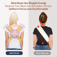 Small Dog Sling Carrier, Hands-Free - Light Pink / Regular - image 3