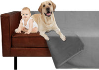 Ameritex Pet Bed Blanket Reversible 100% Waterproof Velvet Super Soft - 52x82 Inches / Light Grey+grey - image 2