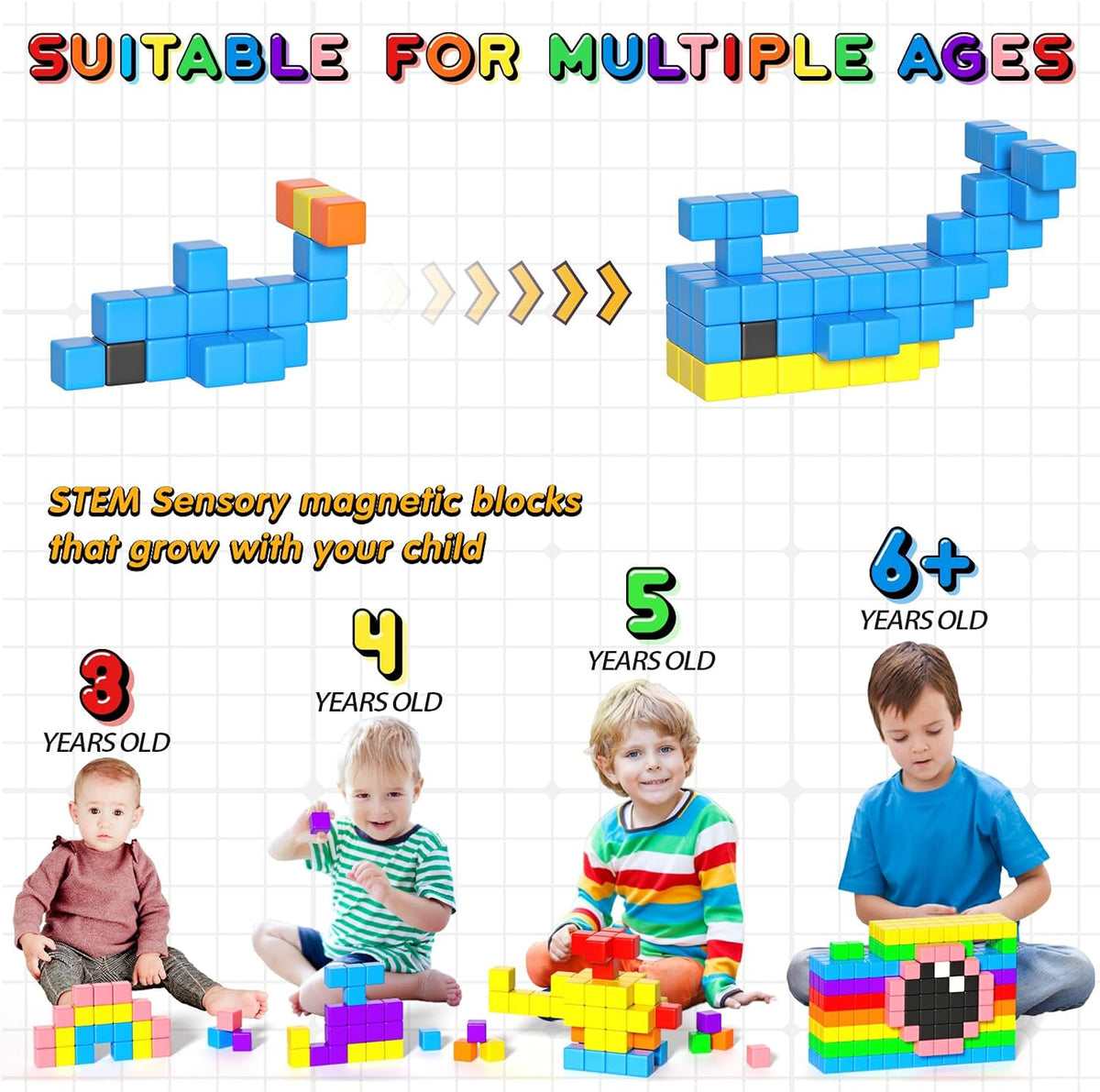 Apluses 54 PCS Magnetic Blocks - image 3