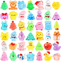 44Pcs Halloween Mini Ghost Figurines 44 Styles Luminous Resin - Multicolor