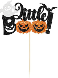 Gyufise 24Pcs Halloween Bat Cupcake Toppers Black Glitter Bat - Black Orange - image 3
