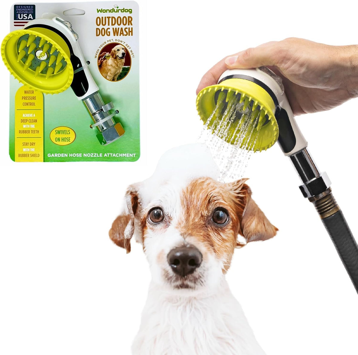 Dog Wash Attachment for Garden Hose, Outdoor Nozzle Sprayer – Essentials for Dogs