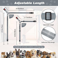 2 Pack Dog Seat Belt for Car, Headrest Restraint Safety Leads – Essentials for Dogs - Grey / Elastic(With Buckle) - image 2