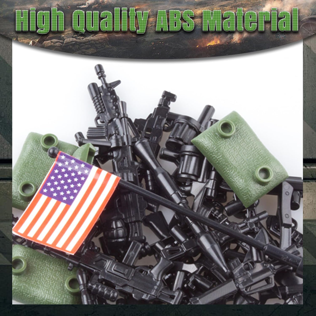 Himirich U.S. WW2 military weapons pack for mini figures in black ABS plastic - view 37