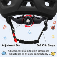 OUWOER toddler and kids bike helmet with vents and adjustable dial - view 21