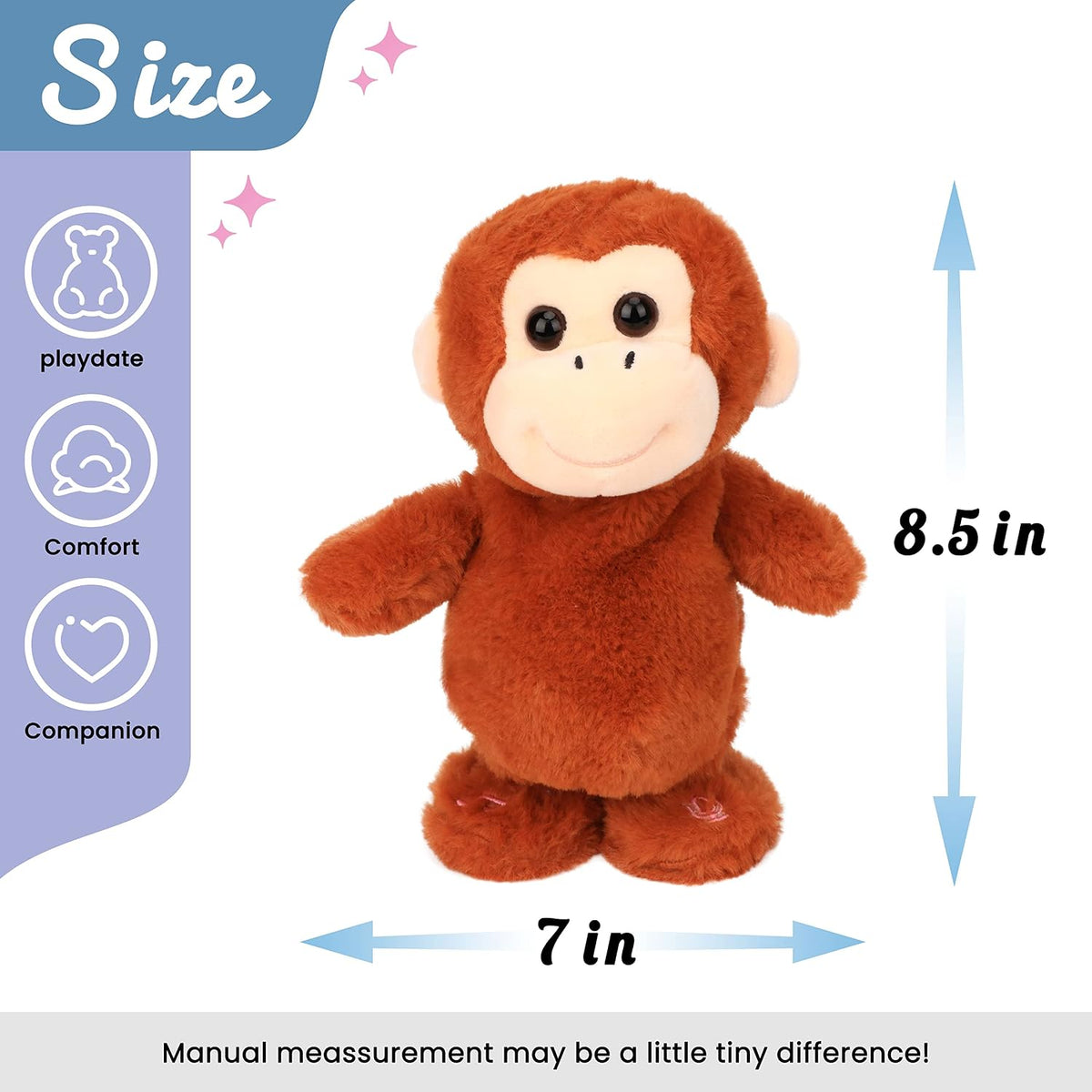 Hopearl Talking Singing Cowgirl Repeats What You Say Girl Walking - Monkey - image 2