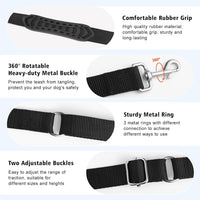 8.5ft Hands Free Dog Leash Adjustable for Medium Dogs - 9.19ft / Black - image 4