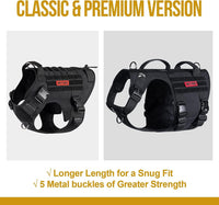 OneTigris Tactical Dog Harness with 5X Metal Buckle - L / Black - image 4