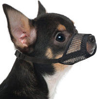 Dog Muzzle, Soft Mesh Muzzles for Small Dogs Biting, XXS - Black / XXS-Snout (4”-5”)