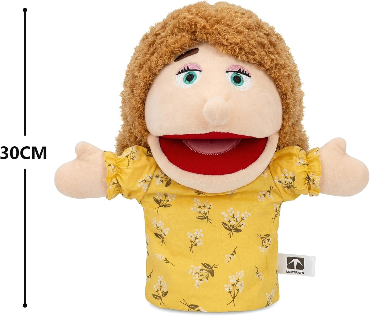 Family Hand Puppets for Kids, Includes Grandpa, Grandma, Dad - Style1 - Mom - image 3