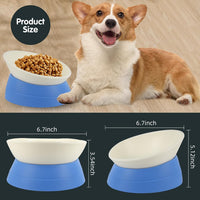 Bulldog Bowl Anti-Slip Dog Cat Dish Detachable Rubber Dog Bowl Pet - Blue / 2 Cup ( Small/Medium Dog ) - image 3