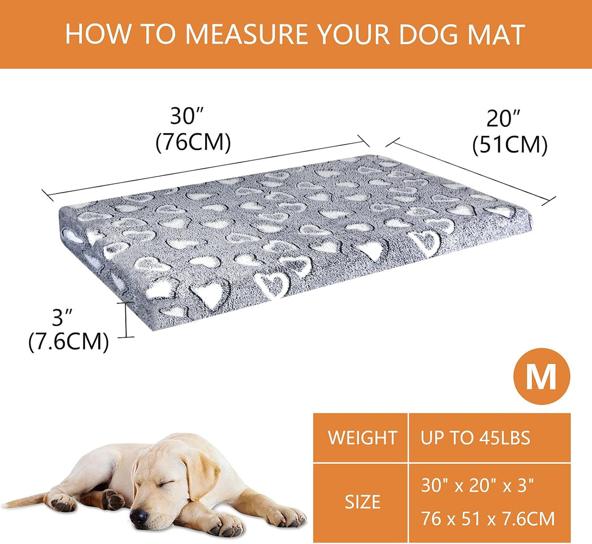 VANKEAN Waterproof Reversible Crate Mat Cool/Warm Washable Joint - M / Grey - image 2