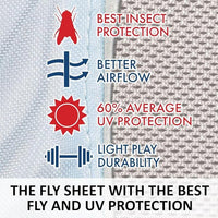 Schneiders Adjusta-Fit Mosquito Mesh Hybrid II Horse Fly Sheets | Ultimate Insect & UV Protection for Equine Comfort