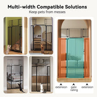 COMOMY 71" Extra Tall Pet Gate - Black / 71" Tall x 43" Wide - image 4