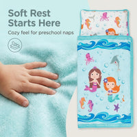 EVERYDAY KIDS Born to Dance Ballerina toddler nap mat with removable pillow and attached blanket - view 36