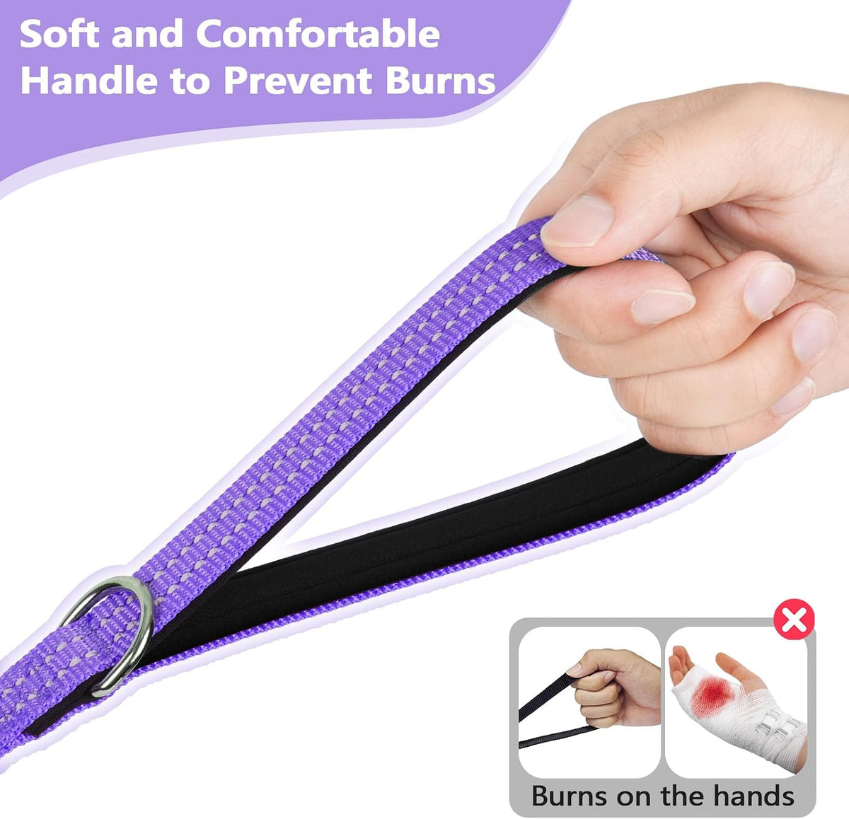 Long Dog Leash XiaZ Training Leashes 10/15/20/30/50/100ft Long Lead - C-Purple / 50 Feet - image 3