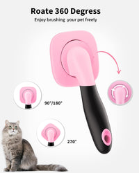 Pet Steam Brush for Dogs & Cats - Small / Pink - image 3