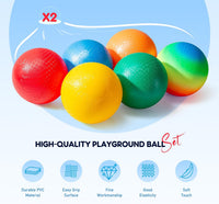 EVERICH TOY Playground Balls Kickball - Multicolor - Rainbow / 12 Pack - image 4