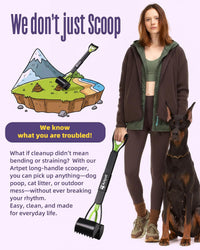 32" Dog Pooper Scooper, Long Handle Scoop for Yard & Grass – Essentials for Dogs - Spring Green - image 4