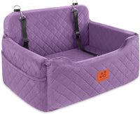 Dog Car Seat for Medium/Large Dog Under 50 lbs or 2 Small Dogs – Essentials for Dogs - Purple