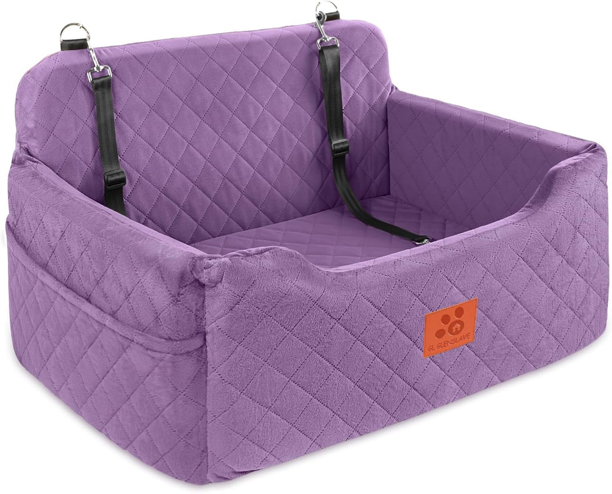 Dog Car Seat for Medium/Large Dog Under 50 lbs or 2 Small Dogs – Essentials for Dogs - Purple