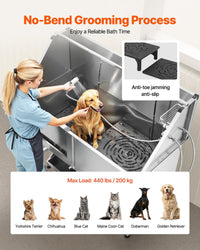 VEVOR Professional Dog Washing Station, Showerhead, Storage Rack - 62 inch - image 4