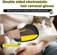 3Pcs Electrostatic Gloves Pet Hair Removal, 2025 Thickened Pet Hair Remover Glove, Washable Reusable Dog Cats Hair Gloves for Furniture Bed Sheets Couch Clothes Carpet Car Seat