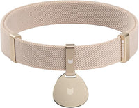 Safety Cat Collar and ID Tag Set - Elastic Quick Release Non Breakaway Personalized Anodized Aluminum Engraved Pet Name Tag, Lightweight for Kitten Small Large Cats