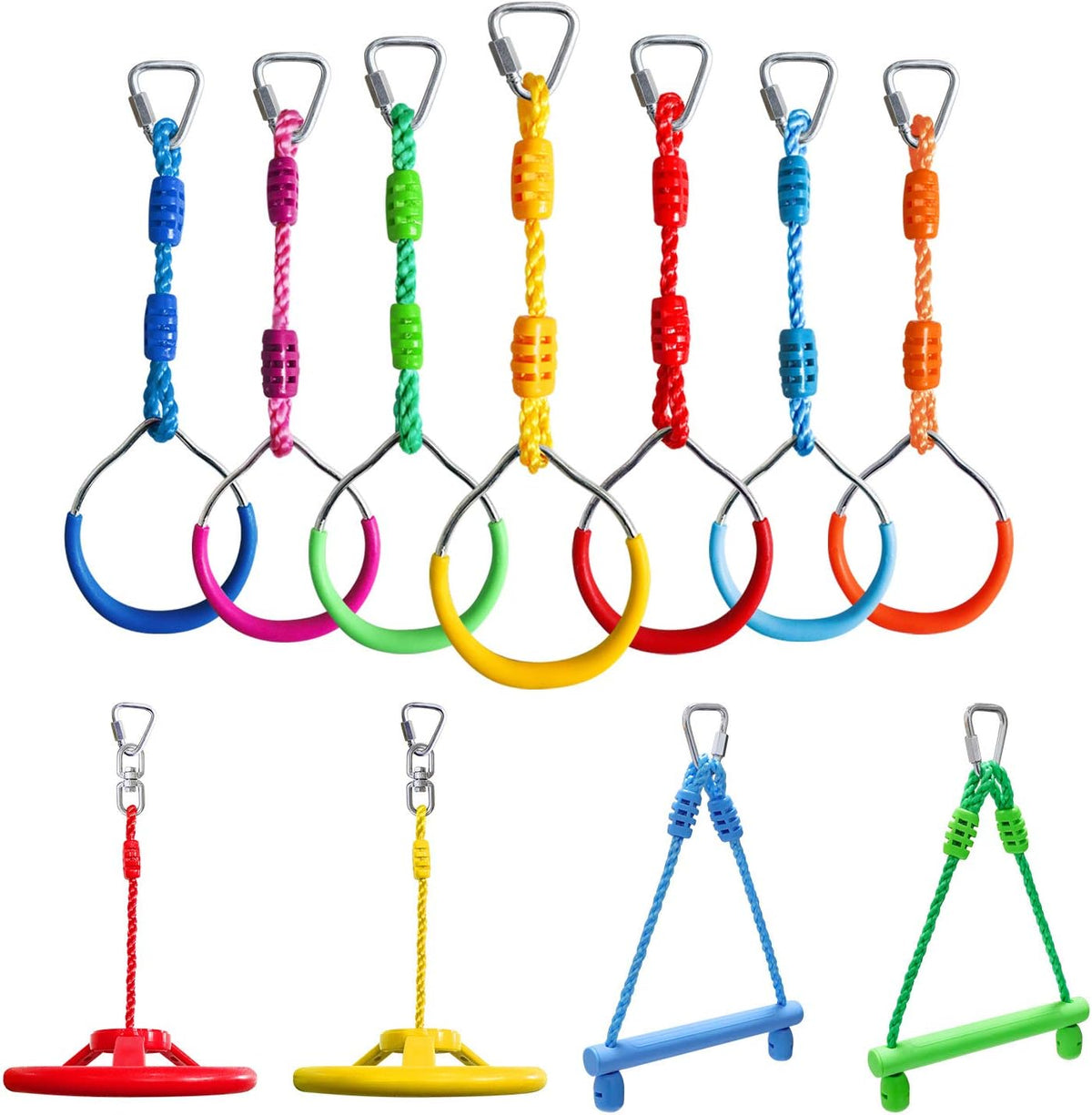 Rainbow Craft Ninja Rings, Trapeze Wheels & Monkey Bars - Multicolored