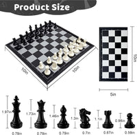 Travel Chess Set, 10 inch Magnetic Chess Board with 2 Extra Queen Portable Folding Board Chess - image 3