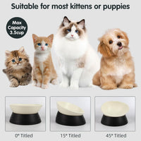 Bulldog Bowl Anti-Slip Dog Cat Dish Detachable Rubber Dog Bowl Pet - Black / 3.5 Cup ( Medium/Large Dog ) - image 2