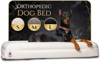 Luxury Boucle Fabric Orthopedic Dog Bed with Memory Foam | Breathable Comfort and Washable Dog Couch Bed with Waterproof Liner & Cover | Ideal Sofa Beds for Medium Dogs - Grey 37" x29x7.7
