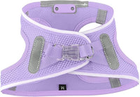 Light Up Dog Harness,Rechargeable LED Dog Harness for Small Medium Large Dogs,Reflective Lighted Safety Vest for Night Walking & Camping,Lightweight & Adjustable,Lavender Purple,S