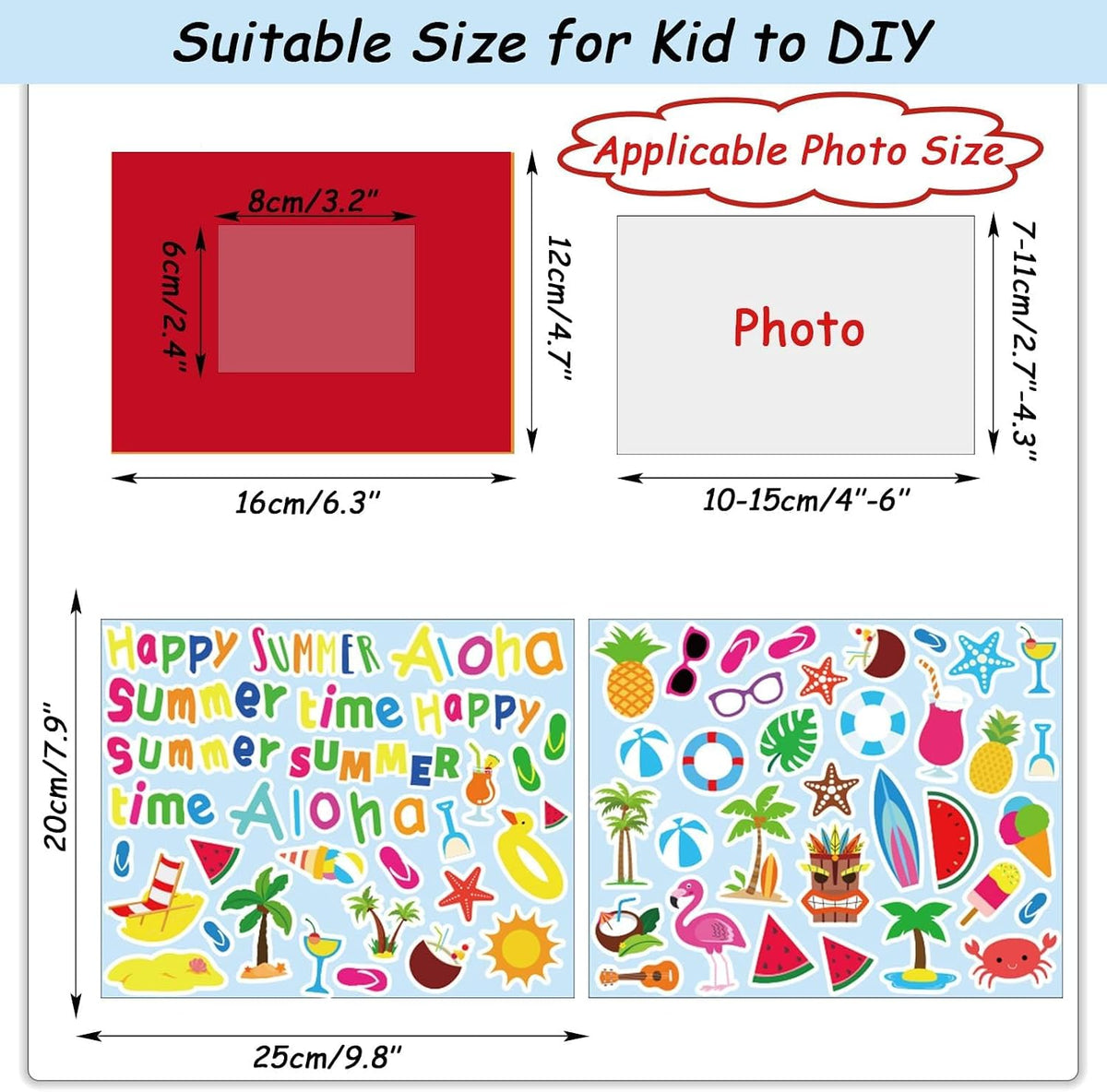 30 Packs Halloween Arts and Crafts for Kids Picture Frame Craft Kits - Summer - image 3