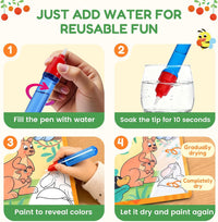 JoyCat Farm Water Coloring Book for Toddler Kids, 13 Pages - Forest - image 2